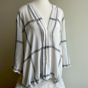 Women’s dress shirt, long sleeve, V-neck